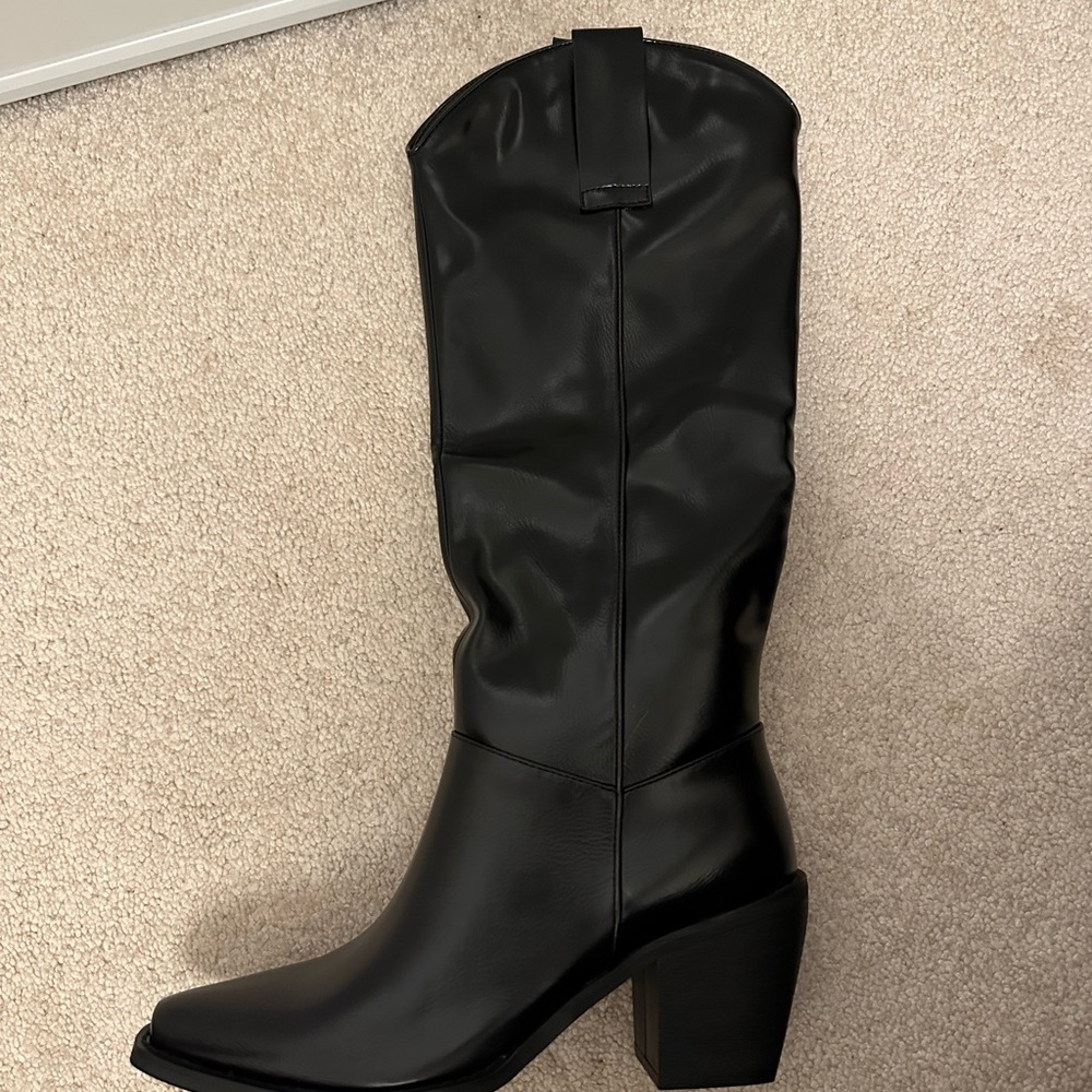 Tall Black Western Boots - Picture 3 of 8